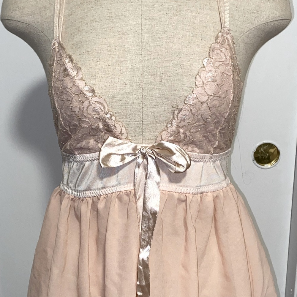 Pink lace baby doll